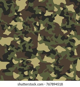 Camouflage seamless pattern. Abstract modern vector background.