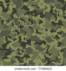 Camouflage seamless pattern. Abstract modern vector background.