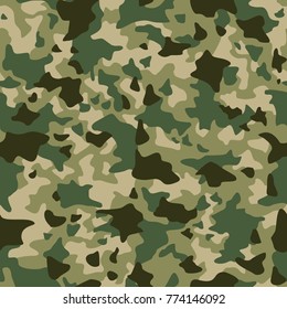 Camouflage seamless pattern. Abstract modern vector background.