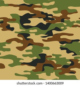 Camouflage seamless pattern. Abstraction from spots. Print fabric paper textile.Military and hunting camo. Vector design