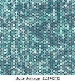 Patrón sin fisuras de camuflaje con adorno de camo geométrico interminable hexagonal azul ártico. Resumen del moderno estilo militar de invierno. Plantilla para la impresión de tela y moda. Ilustración del vector