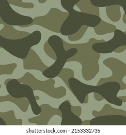 Camouflage nahtloses Muster. Armeehintergrund. Militärische Textur auf Stoff. Vektorgrafik.