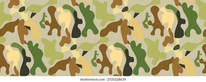 Camouflage nahtloses Muster. Army Camo Textur für nahtlose Tapete