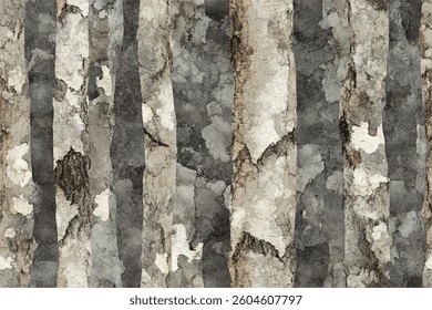 Camouflage seamless pattern. Army hunting camouflage background. Forest real tree camouflage design. Winter hunting camouflage. Digital camo