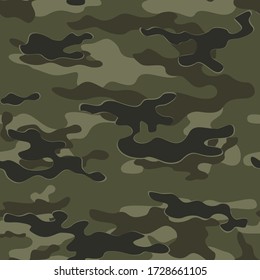 
Camouflage seamless pattern army texture for print. Modern background
