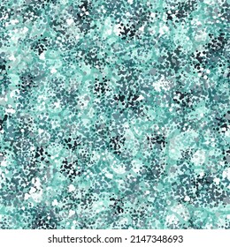 Camouflage nahtlose Muster Hintergrund. Original Winter Fleck Kleidung Stil Masking Camo wiederholen Druck. Skyblau und Teal Farben Winterarmee und urbane Textur. Vektorgrafik von Designelementen