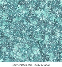 Camouflage seamless pattern background. Original winter fleck clothing style masking camo repeat print. Skyblue and teal colors winter army field and urban texture. Design element vector illustration