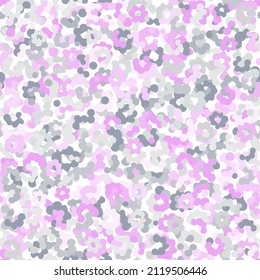 Camouflage seamless pattern background. Seamless pink leopard, ocelot or wild cat fur pattern print. Animal skin stylized vector background.
