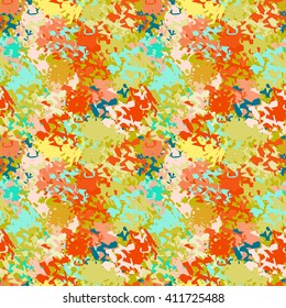 Camouflage seamless pattern. Background texture, pant spots, brush strokes, distress