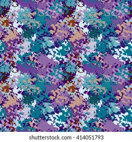 Camouflage seamless pattern. Background texture, pant spots, brush strokes, distress