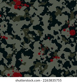 camouflage seamless pattern background vector