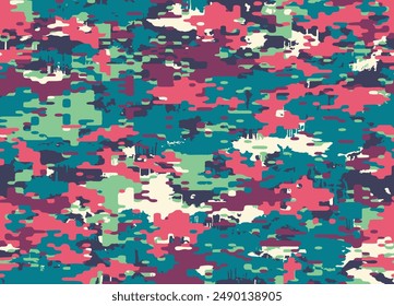 Camouflage Seamless pattern background vector illustration. Military camouflage all over print design ready to print. design for use background all over fabric print wrapping paper and others
