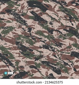 Camouflage seamless pattern. Brushstroke splatter camo, 4 color trendy camouflaged, Modern military wit eps Vector grunge pattern, dots camouflage, grunge camou flage