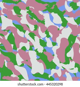 Camouflage seamless pattern. Camo fashion seamless print. 
