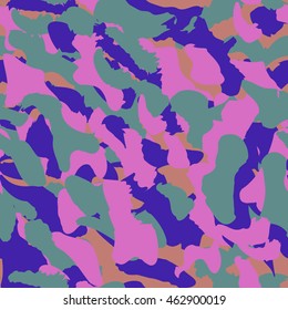 Camouflage seamless pattern. Camo fashion seamless print