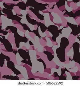 Camouflage seamless pattern. Camo fashion seamless print