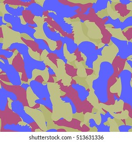 Camouflage seamless pattern. Camo fashion seamless print