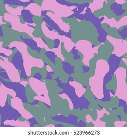 Camouflage seamless pattern. Camo fashion seamless print