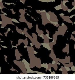 Camouflage seamless pattern. Camo fashion seamless print. Marble swimwear vector design. Natural organic camouflage texture. Military chic art. Modern repeat pattern. Boho retro trendy fabric. Green.