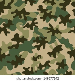 Camouflage Seamless Pattern. Can be used for wallpaper, pattern fills, web page background, surface textures.