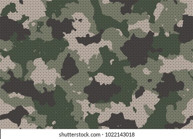 Camouflage seamless pattern with canvas mesh. Trendy style camo, repeat print. Vector illustration.