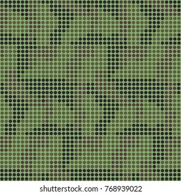 Camouflage seamless pattern, dots style. Vector background.