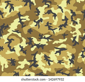 Camouflage seamless pattern.  Four autumn colors