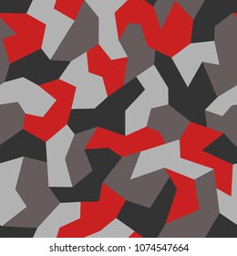 Camouflage seamless pattern geometric. Abstract modern military fashion texture background. Stock vector illustration.