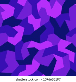 Camouflage seamless pattern geometric. Abstract modern military fashion texture background. Stock vector illustration.