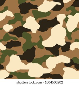Patrón sin fisuras de camuflaje. Camo geométrico. Imprimir en tela sobre papel. Vector