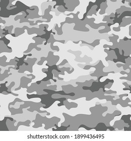 Camouflage seamless pattern gray. Abstract background of gray spots. Print. Vector