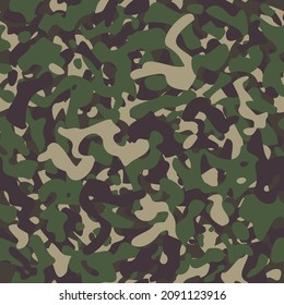 Camouflage seamless pattern green forest colour