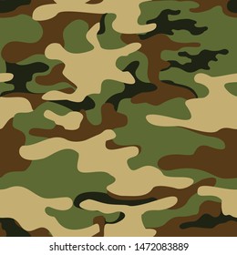 Camouflage seamless pattern  green.Military texture 