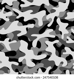 Camouflage seamless pattern in grey hues