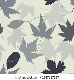 Camouflage seamless pattern of leaves. Vector illustration for your design