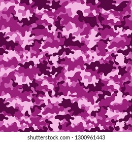 Camouflage Seamless Pattern - Magenta camouflage repeating pattern design