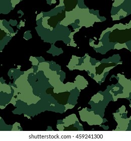 Camouflage seamless pattern.  Military background. Vector illustration. EPS 10