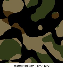 Camouflage seamless pattern.  Military background. Vector illustration. EPS 10