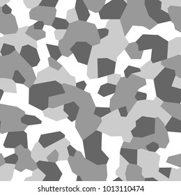Camouflage seamless pattern with military geometric ornament. Abstract vector template with background for fabric and fashion.