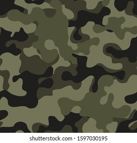 Camouflage seamless pattern. Military texture. Print  background
