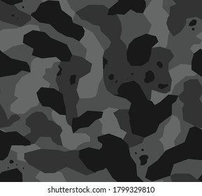 Camouflage seamless pattern. Military texture. Print on fabric on textiles. Vector