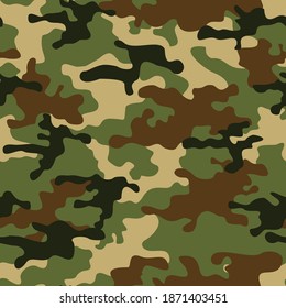 Camouflage seamless pattern. Military texture. Print on fabric