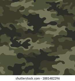 
Camouflage seamless pattern. Military texture. Abstract army background. Print. Vector