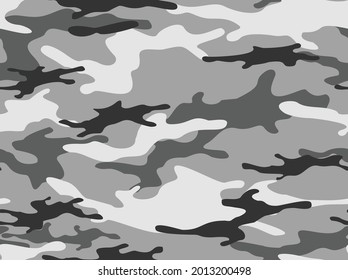 Camouflage seamless pattern. Military texture. Print on fabric and clothing. Vector illustration