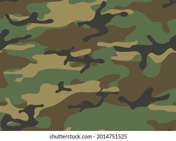 Patrón sin fisuras de camuflaje. Textura militar. Impresión sobre tela y ropa. Ilustración del vector
