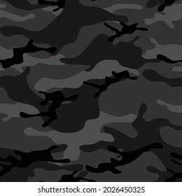 Camouflage seamless pattern. Military texture. Abstract camo from spots. Print on fabric and clothing. Vector