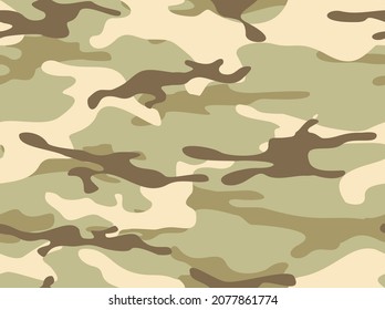 
Camouflage seamless pattern. Military texture of stains. Abstract background. Print on fabric and clothing. Vector illustration