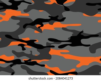 
Camouflage nahtloses Muster. Militärische Struktur von Flecken. Abstrakter Hintergrund. Druck auf Stoff und Kleidung. Vektorgrafik