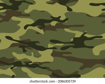 
Camouflage seamless pattern. Military texture of stains. Abstract background. Print on fabric and clothing. Vector illustration