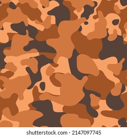 Camouflage seamless pattern. Military texture of spots. Print on fabric and clothing. Vector illustration
